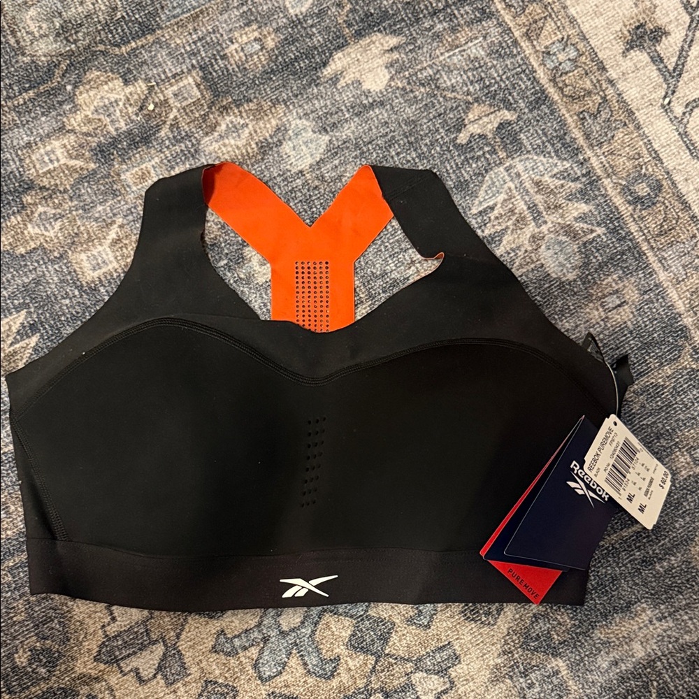 Reebok Black Purmove Sports Bra - Picture 2 of 5